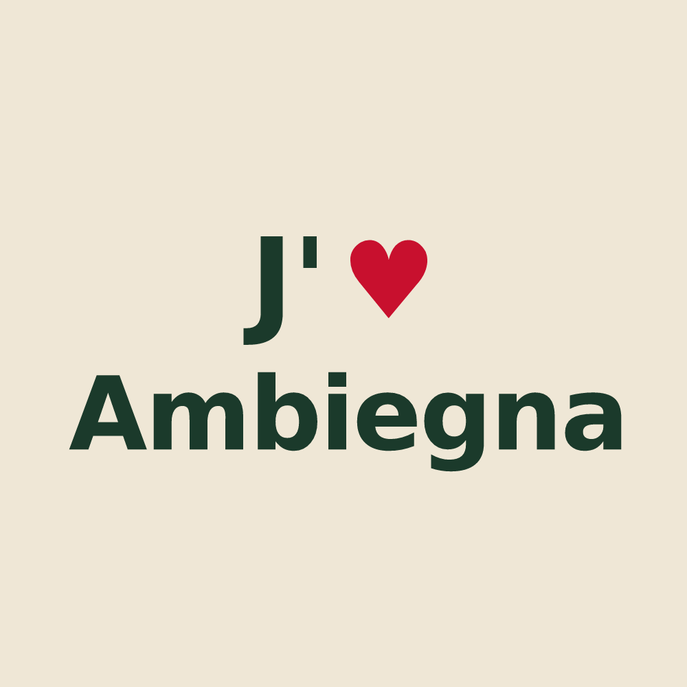 Tote bag personnalisé Ambiegna — design J'aime Ambiegna