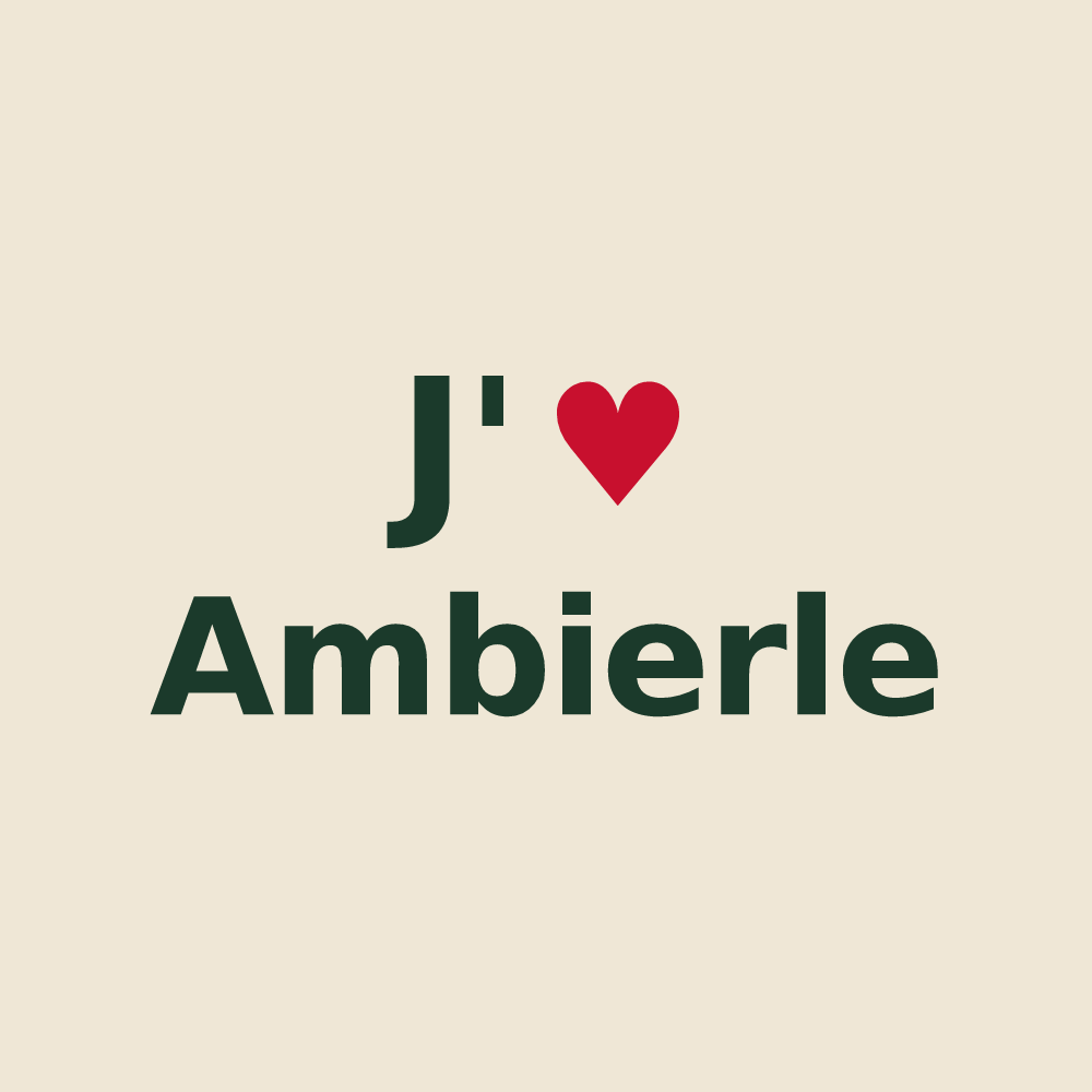 Tote bag personnalisé Ambierle — design J'aime Ambierle