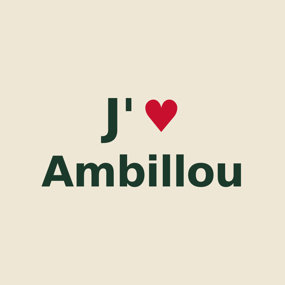 Tote bag personnalisé Ambillou — design J'aime Ambillou
