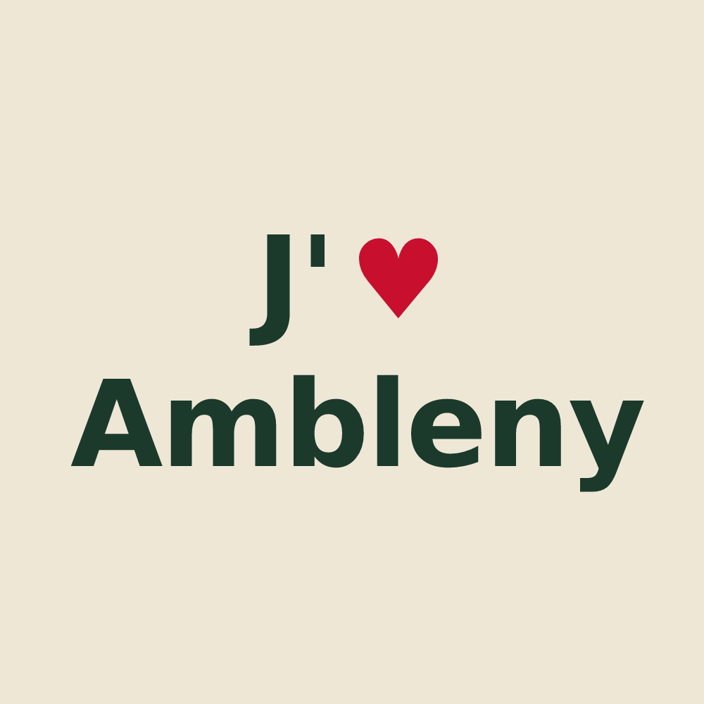 Tote bag personnalisé Ambleny — design J'aime Ambleny