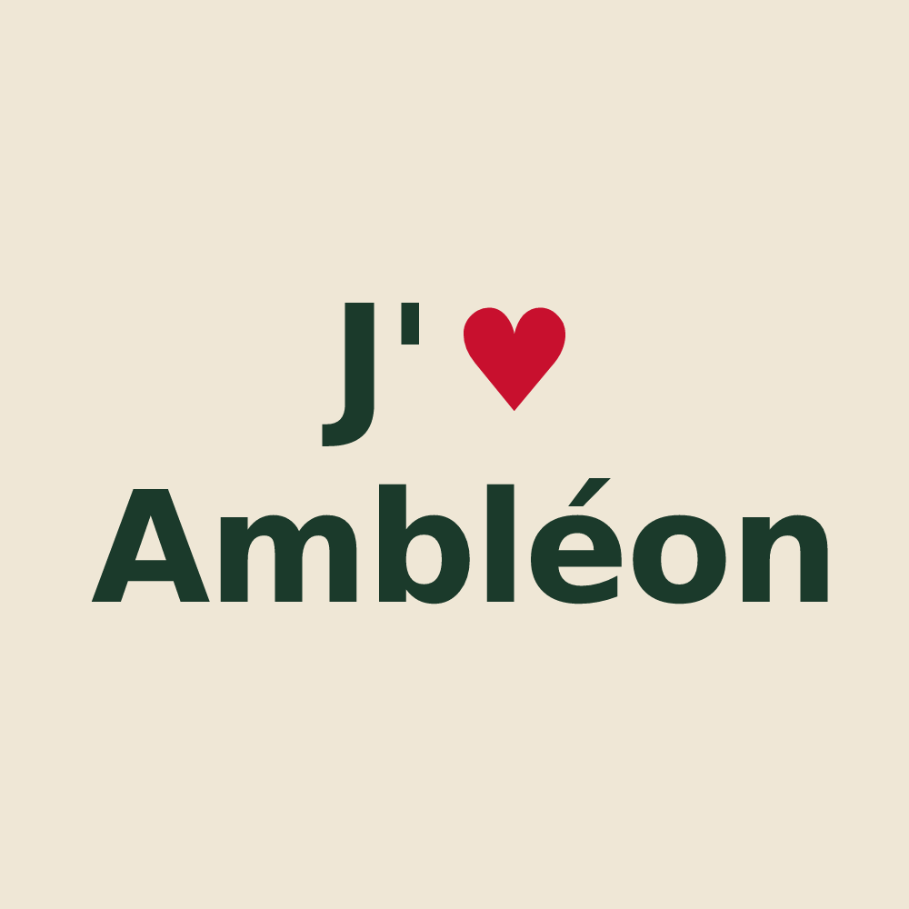 Tote bag personnalisé Ambléon — design J'aime Ambléon