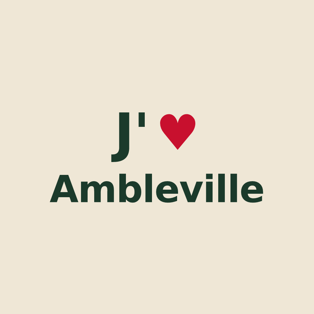 Tote bag personnalisé Ambleville — design J'aime Ambleville