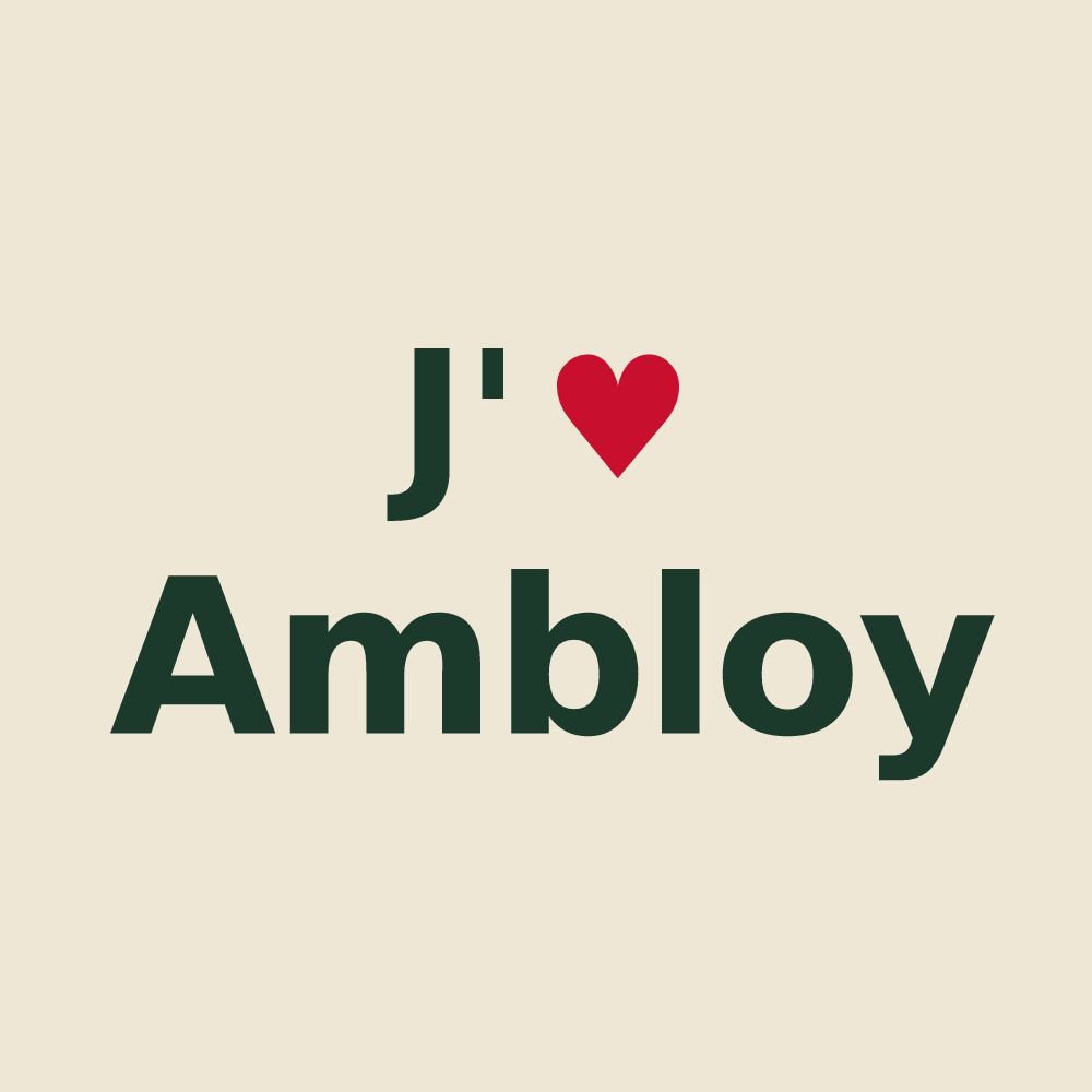 Tote bag personnalisé Ambloy — design J'aime Ambloy