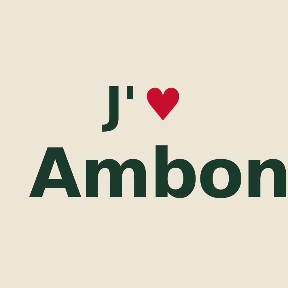 Tote bag personnalisé Ambon — design J'aime Ambon