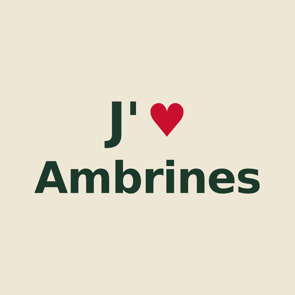 Tote bag personnalisé Ambrines — design J'aime Ambrines