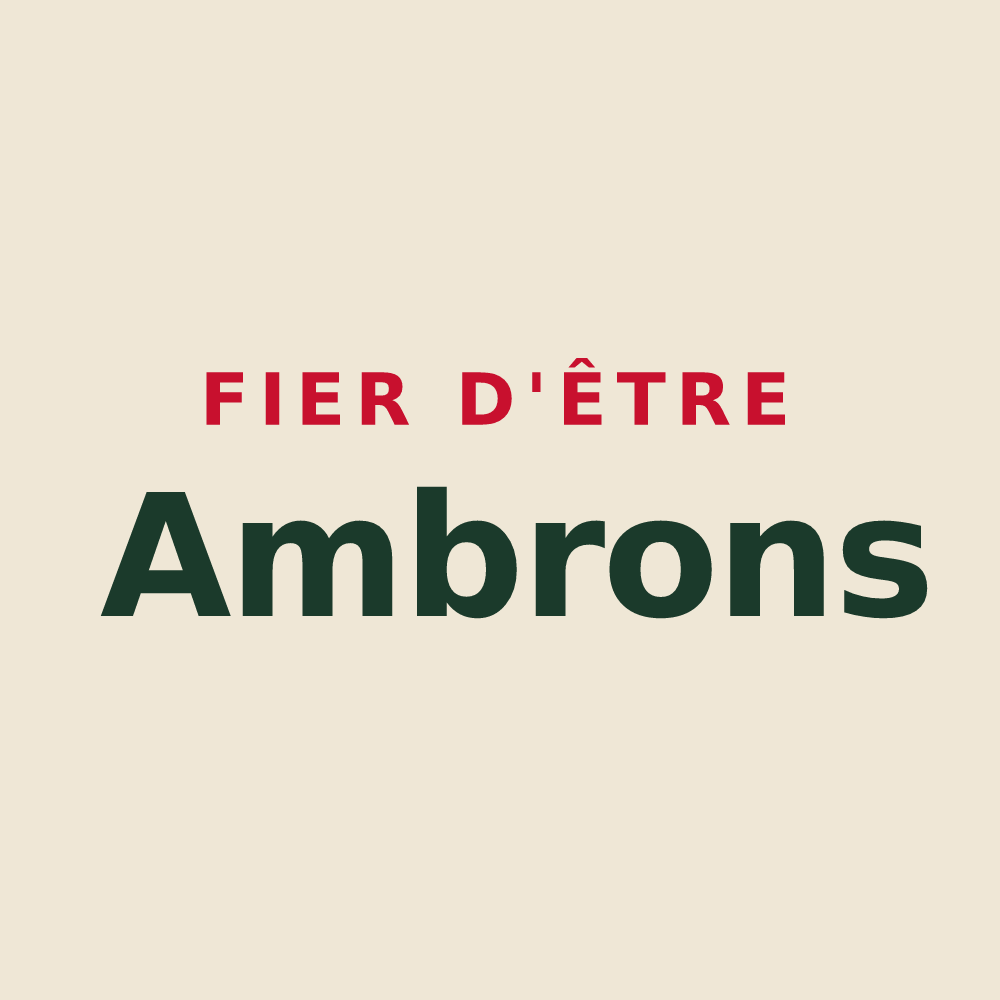 Tote bag « Fier d'être Ambrons » — design pour Ambronay