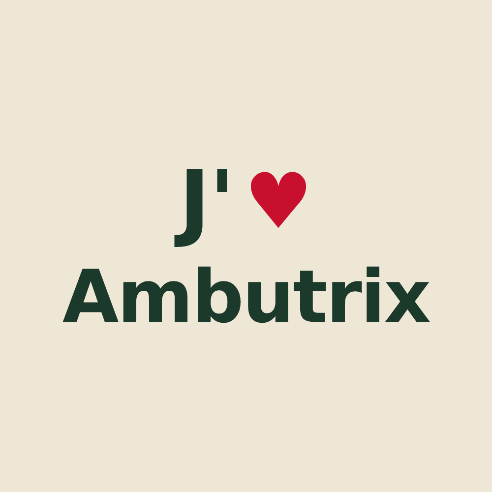 Tote bag personnalisé Ambutrix — design J'aime Ambutrix