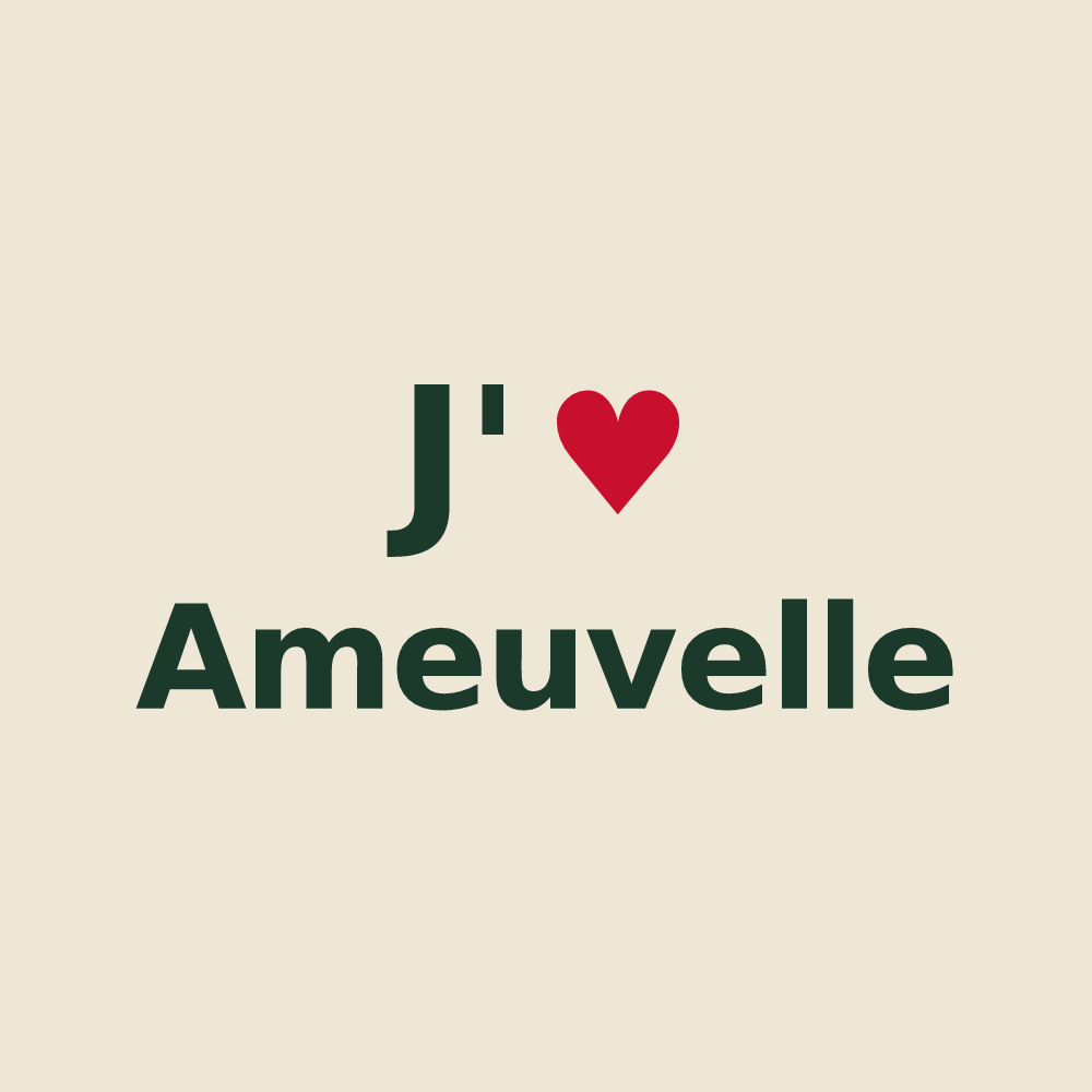 Tote bag personnalisé Ameuvelle — design J'aime Ameuvelle