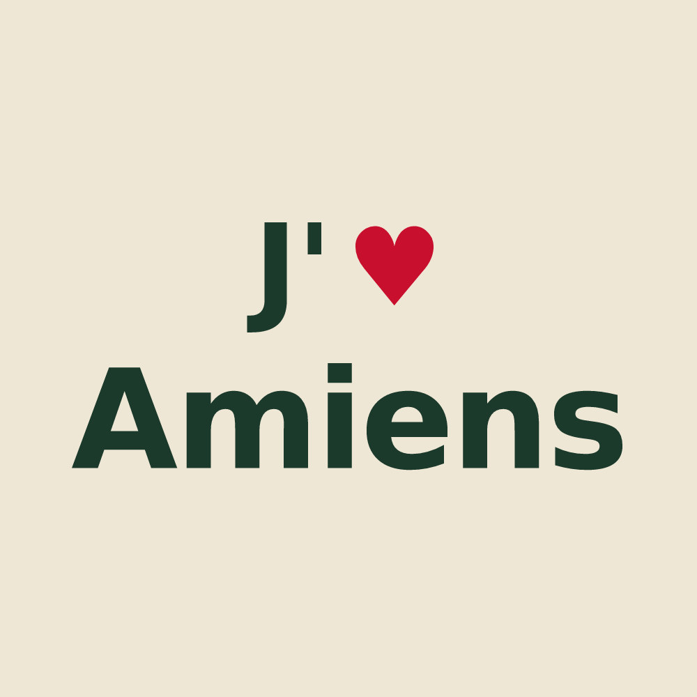 Tote bag personnalisé Amiens — design J'aime Amiens