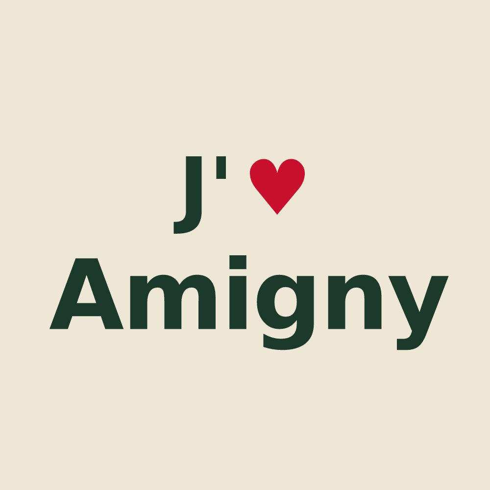 Tote bag personnalisé Amigny — design J'aime Amigny