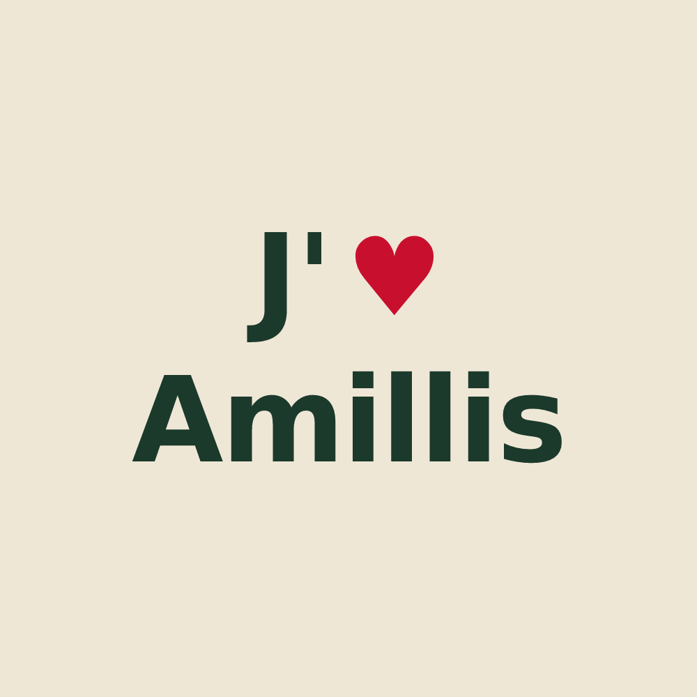 Tote bag personnalisé Amillis — design J'aime Amillis