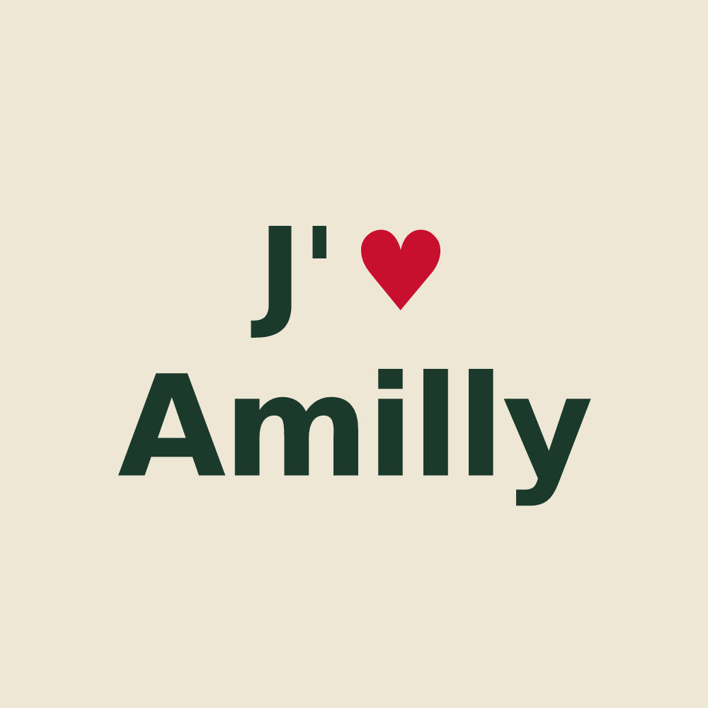 Tote bag personnalisé Amilly — design J'aime Amilly