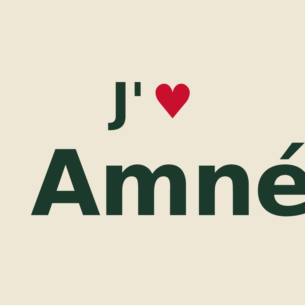 Tote bag personnalisé Amné — design J'aime Amné