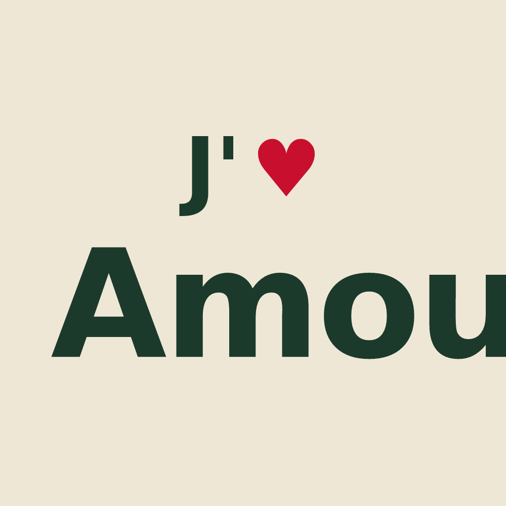 Tote bag personnalisé Amou — design J'aime Amou