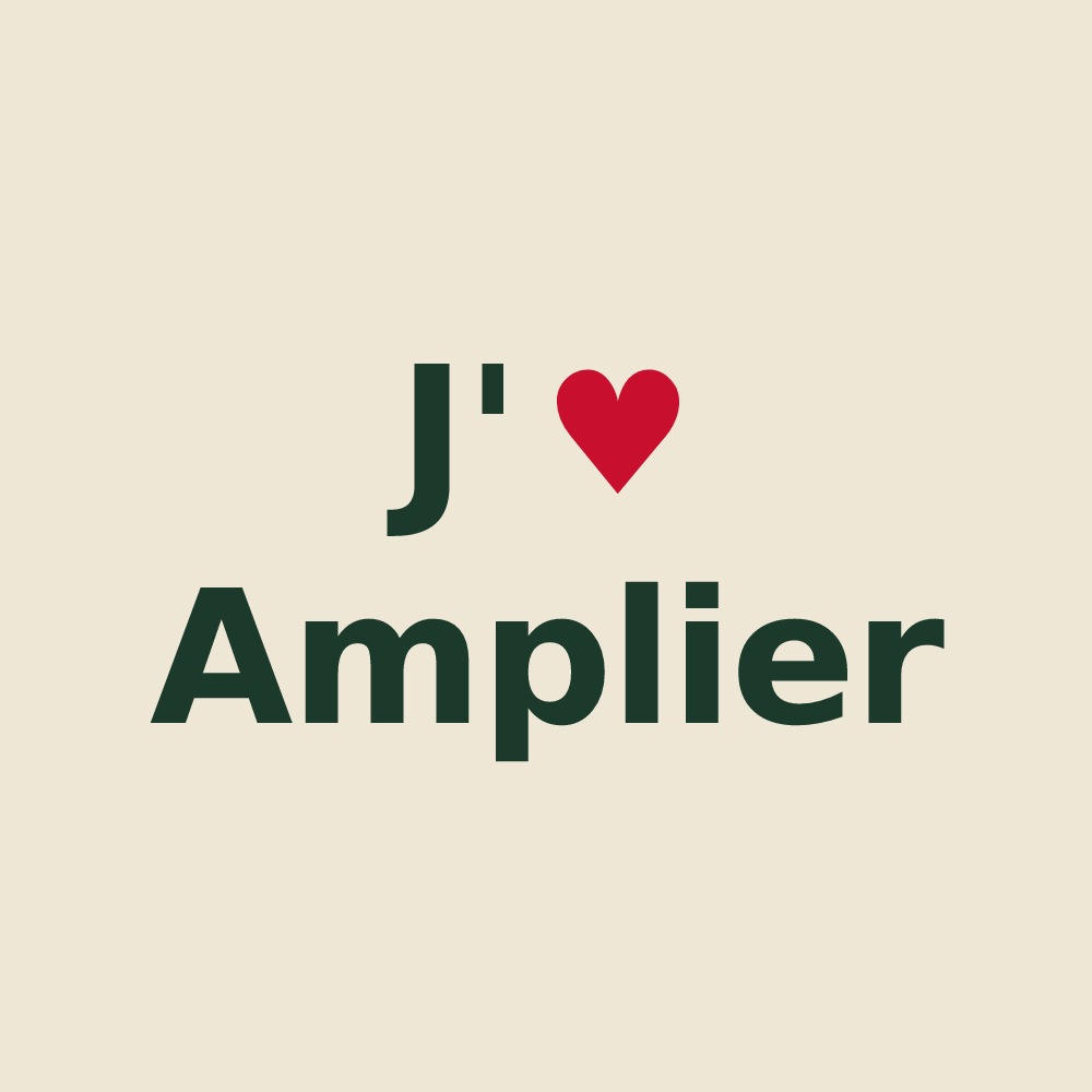 Tote bag personnalisé Amplier — design J'aime Amplier