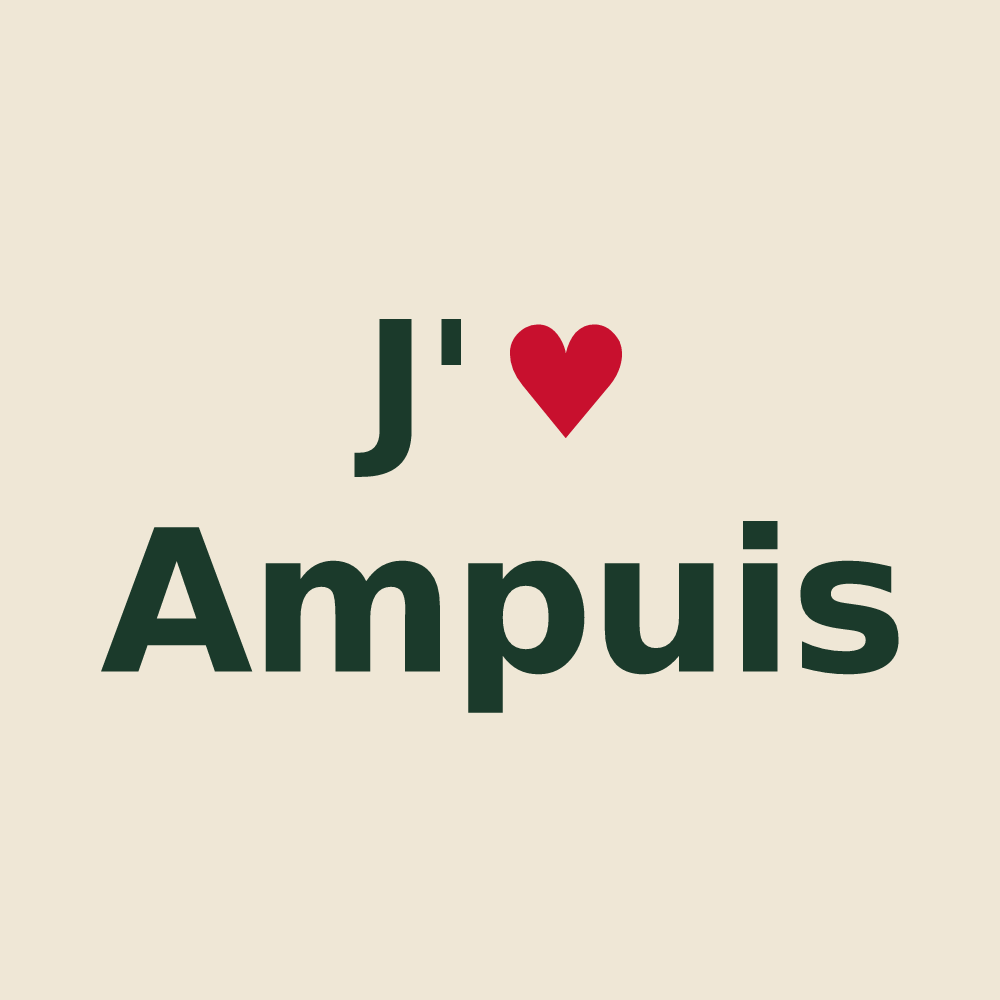 Tote bag personnalisé Ampuis — design J'aime Ampuis