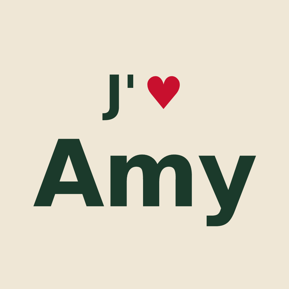Tote bag personnalisé Amy — design J'aime Amy