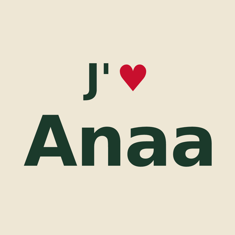 Tote bag personnalisé Anaa — design J'aime Anaa