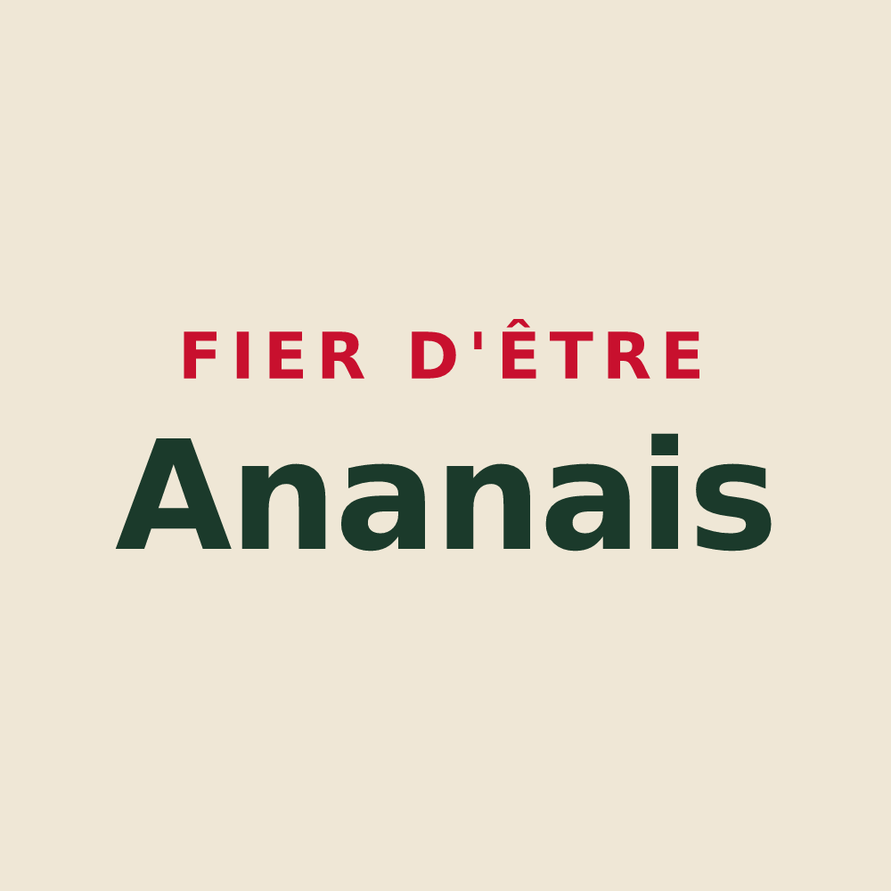 Tote bag « Fier d'être Ananais » — design pour Anan