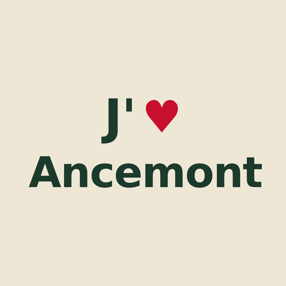 Tote bag personnalisé Ancemont — design J'aime Ancemont