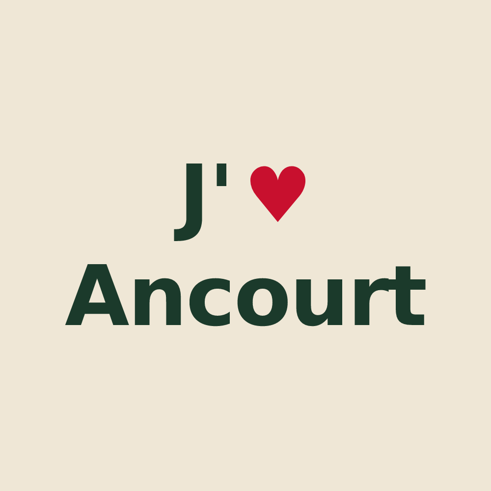 Tote bag personnalisé Ancourt — design J'aime Ancourt