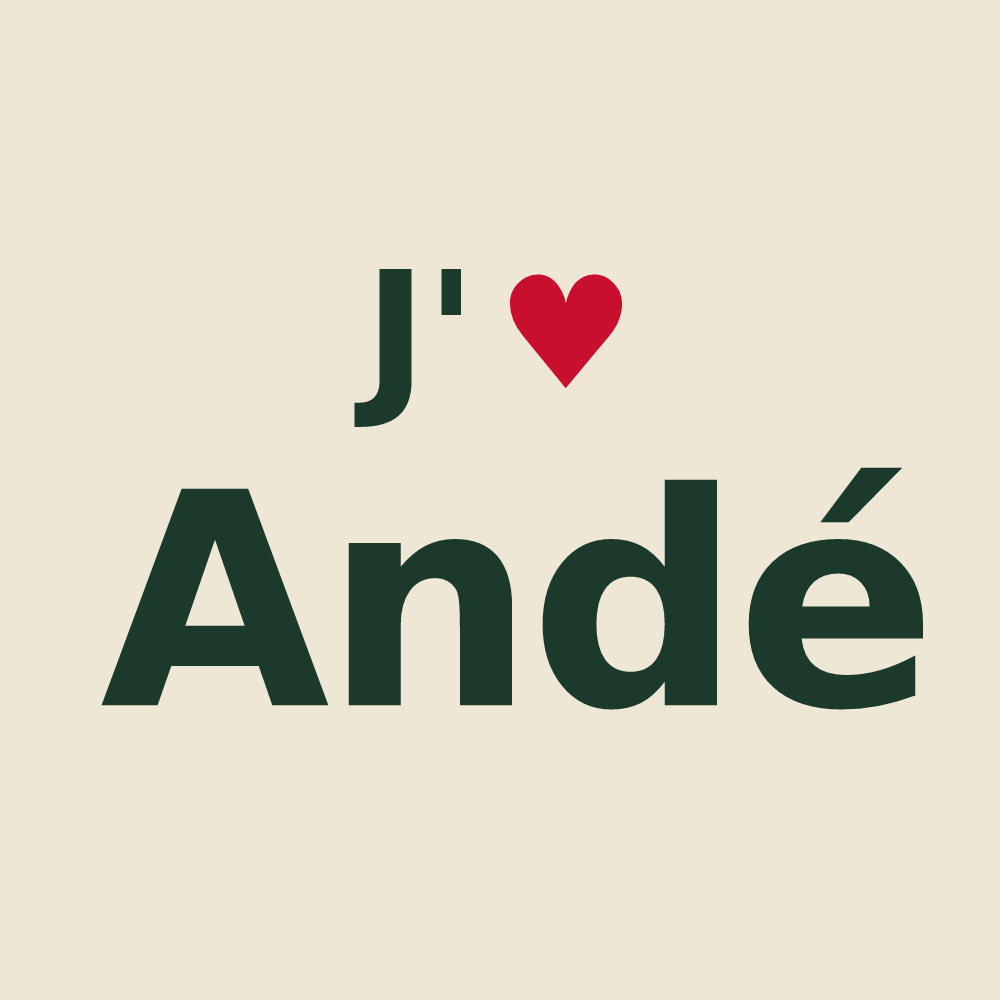 Tote bag personnalisé Andé — design J'aime Andé