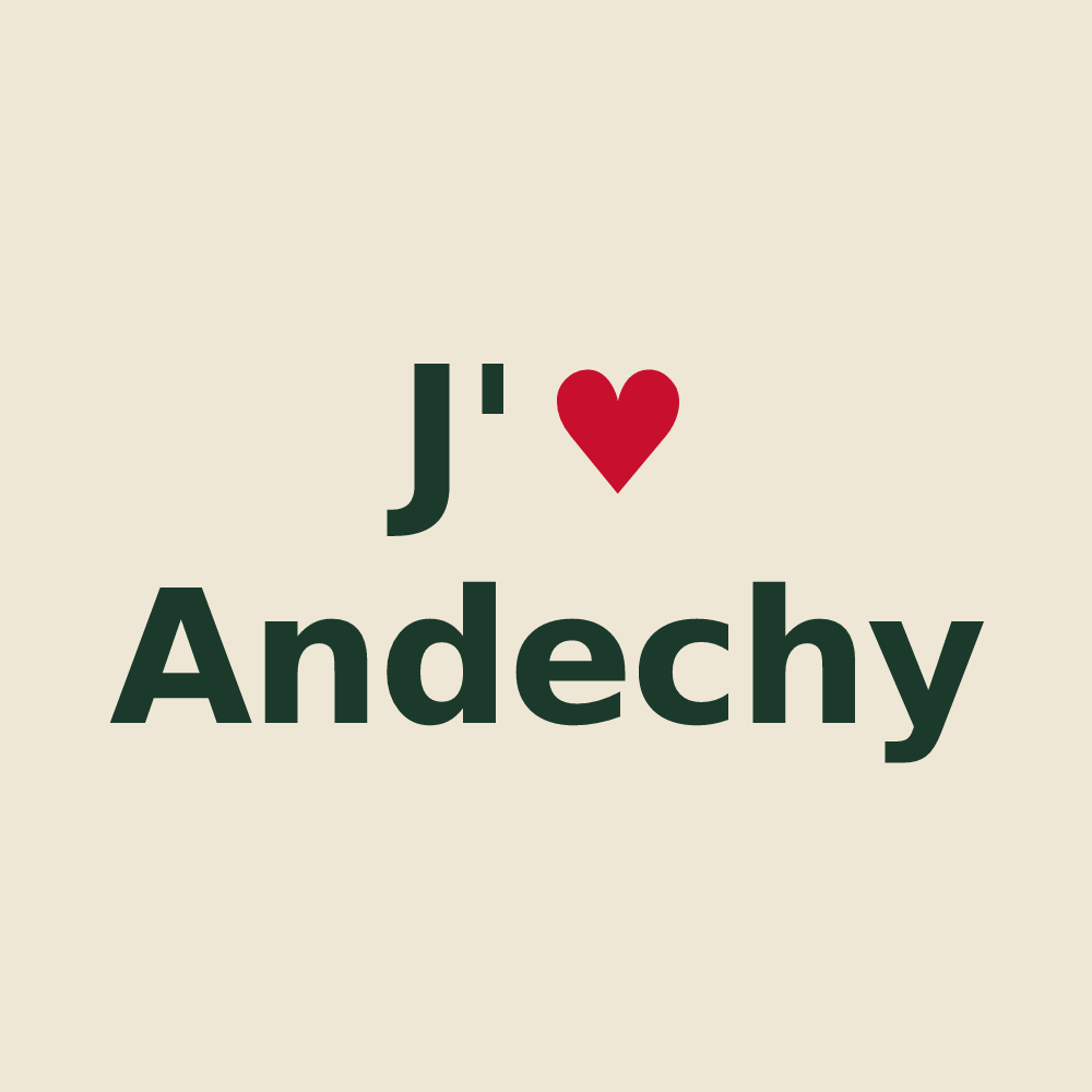 Tote bag personnalisé Andechy — design J'aime Andechy