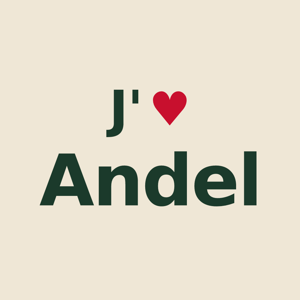 Tote bag personnalisé Andel — design J'aime Andel