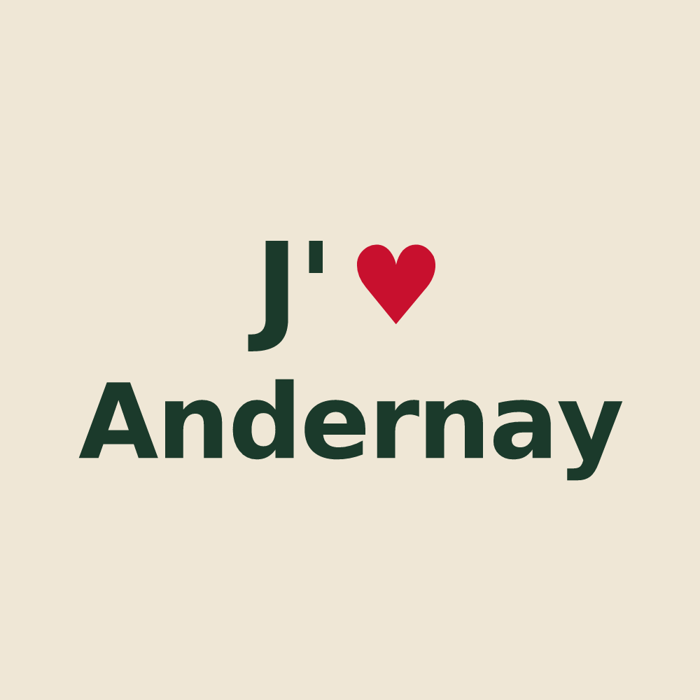 Tote bag personnalisé Andernay — design J'aime Andernay