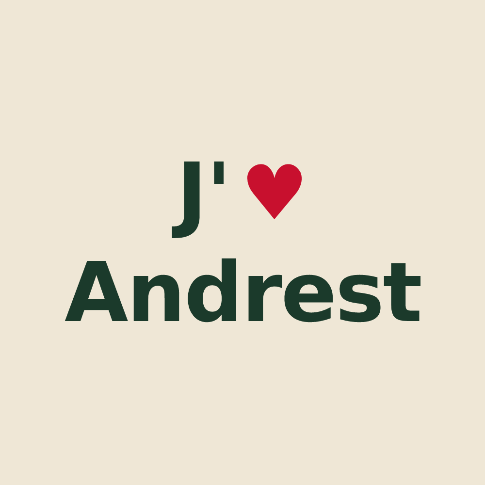 Tote bag personnalisé Andrest — design J'aime Andrest