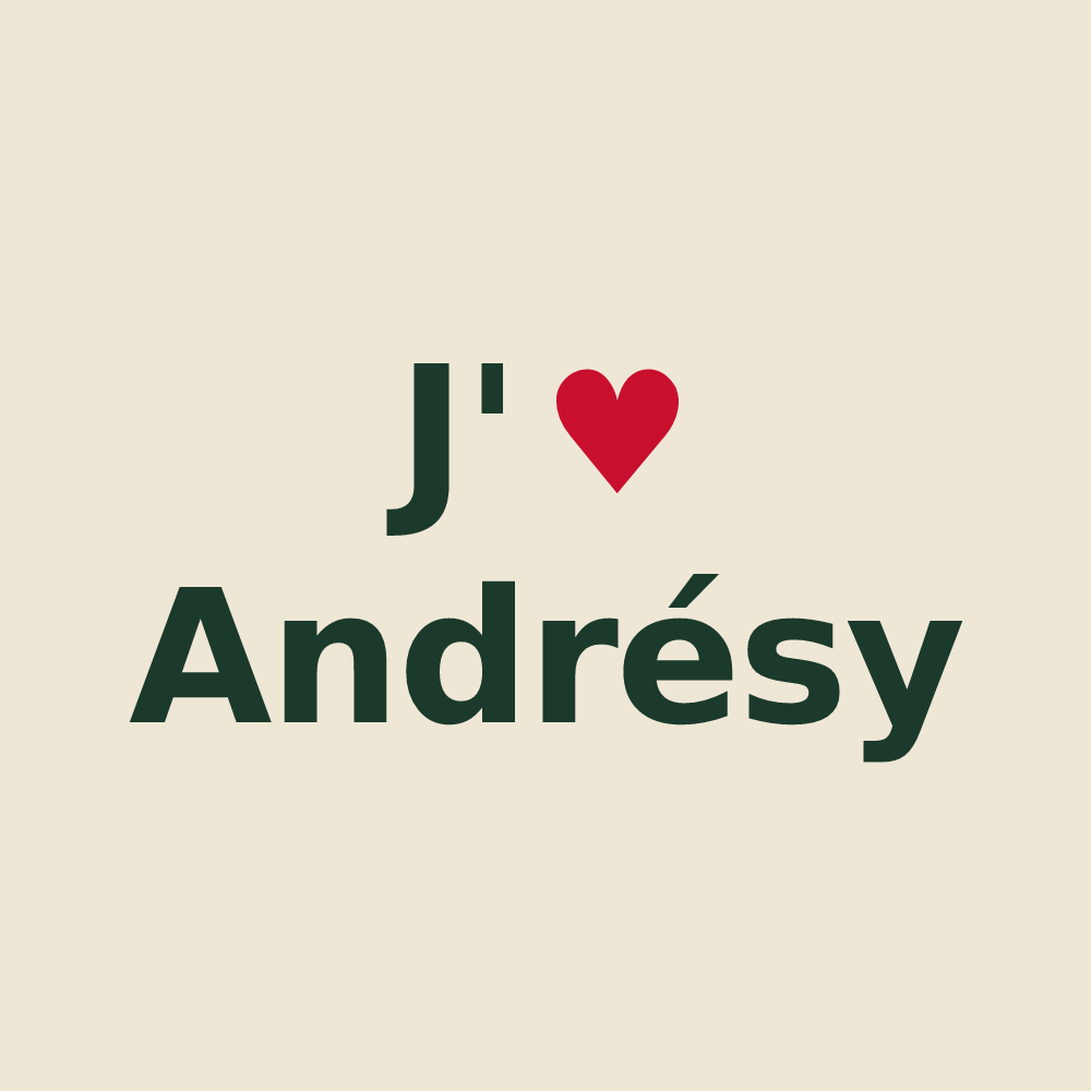 Tote bag personnalisé Andrésy — design J'aime Andrésy
