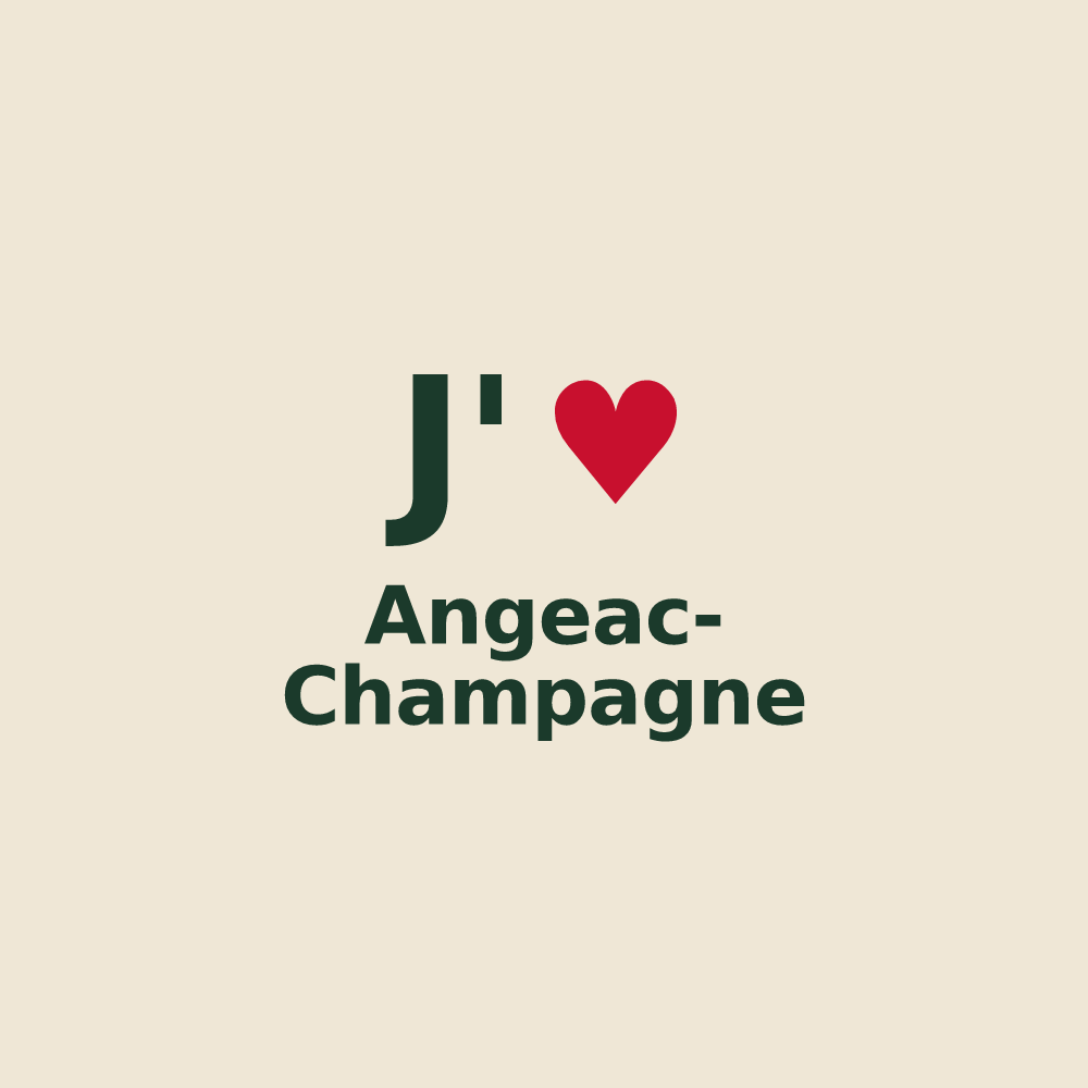 Tote bag personnalisé Angeac-Champagne — design J'aime Angeac-Champagne