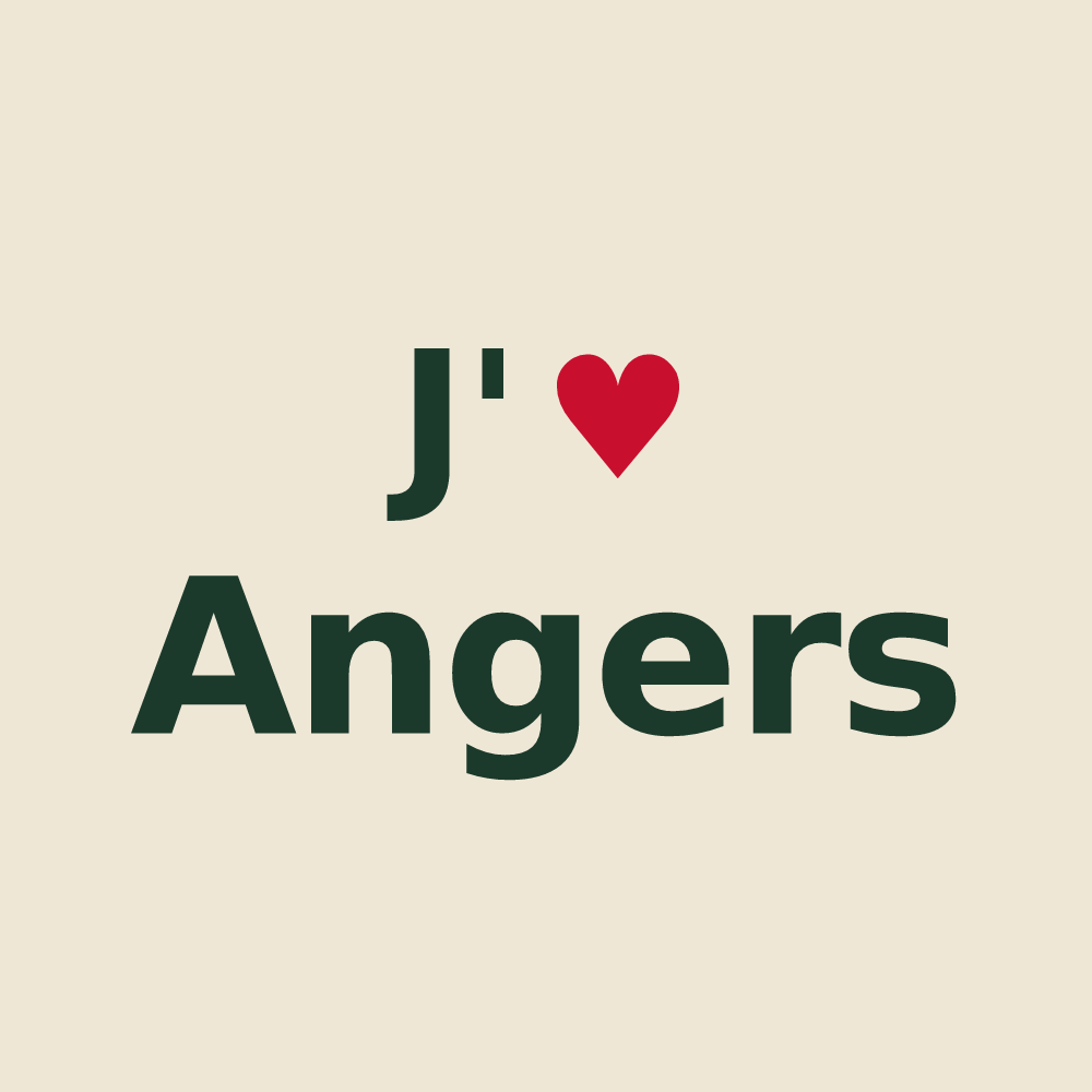 Tote bag personnalisé Angers — design J'aime Angers