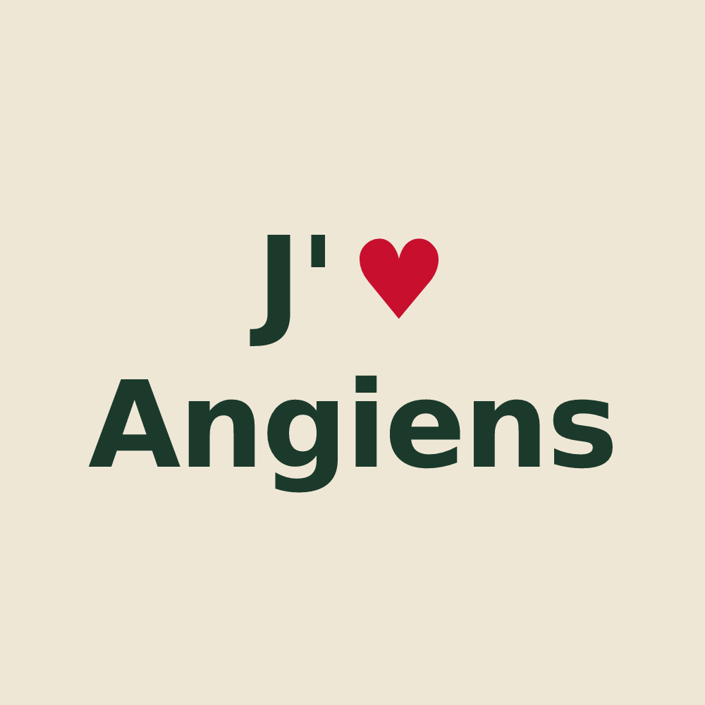 Tote bag personnalisé Angiens — design J'aime Angiens