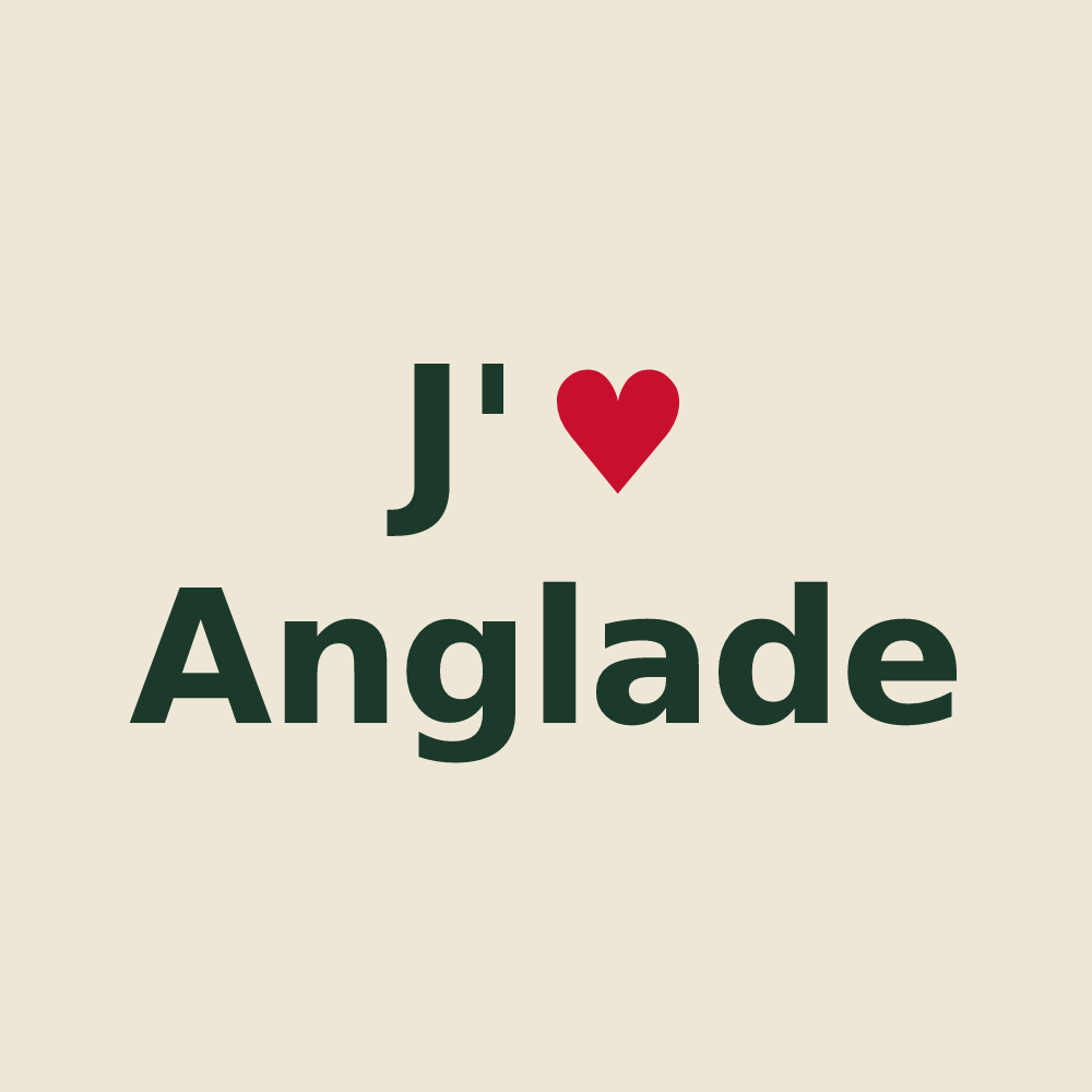 Tote bag personnalisé Anglade — design J'aime Anglade