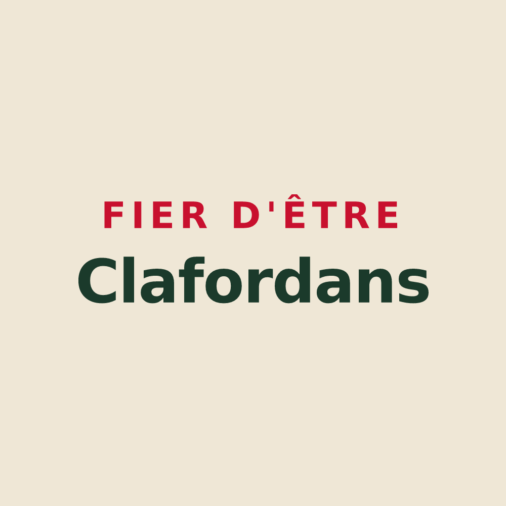 Tote bag « Fier d'être Clafordans » — design pour Anglefort