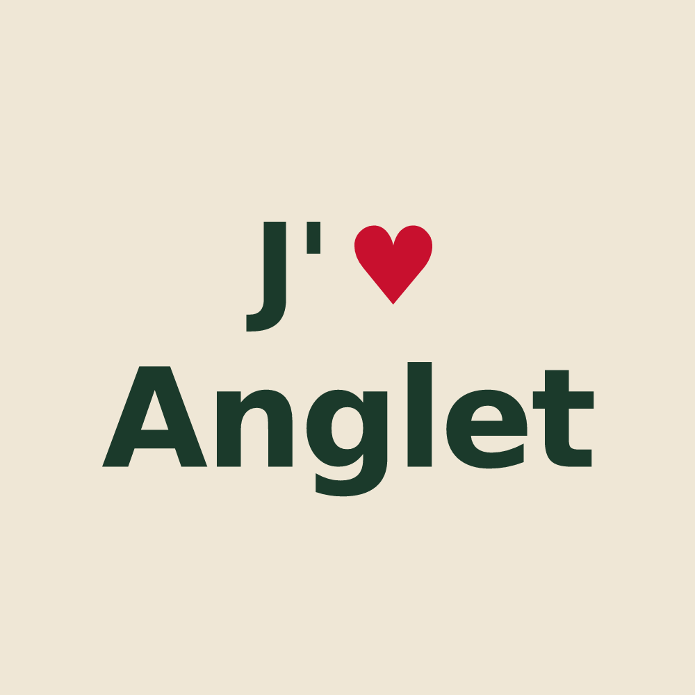 Tote bag personnalisé Anglet — design J'aime Anglet