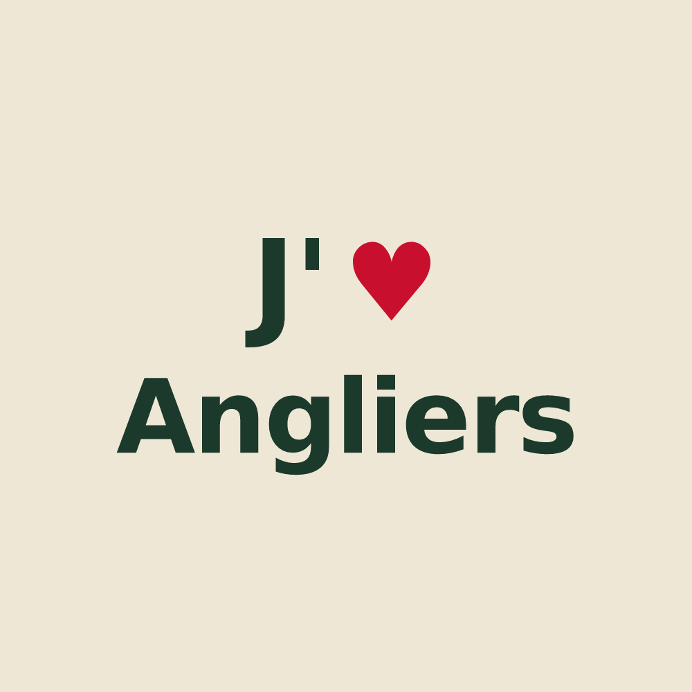 Tote bag personnalisé Angliers — design J'aime Angliers