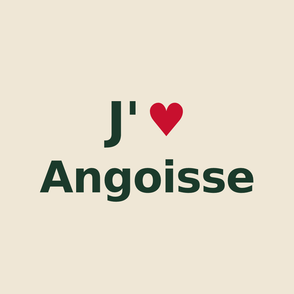 Tote bag personnalisé Angoisse — design J'aime Angoisse