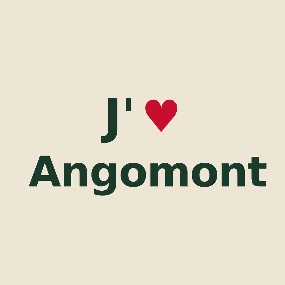 Tote bag personnalisé Angomont — design J'aime Angomont