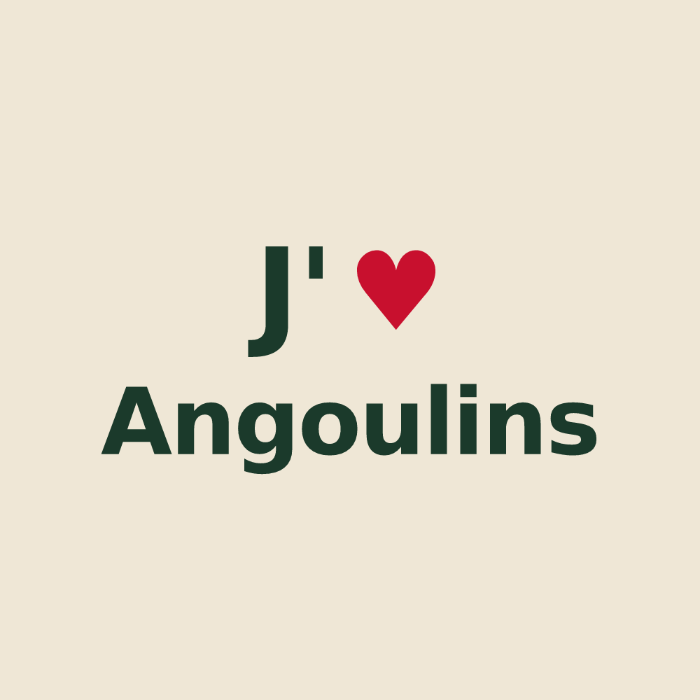 Tote bag personnalisé Angoulins — design J'aime Angoulins