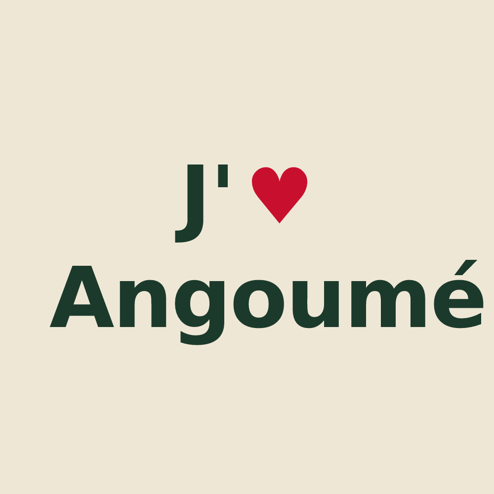 Tote bag personnalisé Angoumé — design J'aime Angoumé