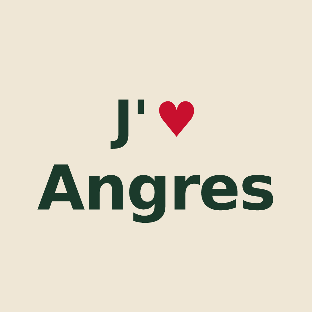 Tote bag personnalisé Angres — design J'aime Angres