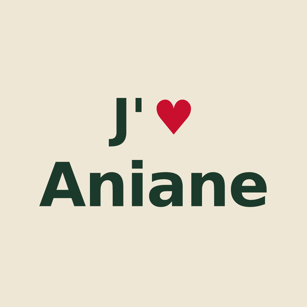 Tote bag personnalisé Aniane — design J'aime Aniane