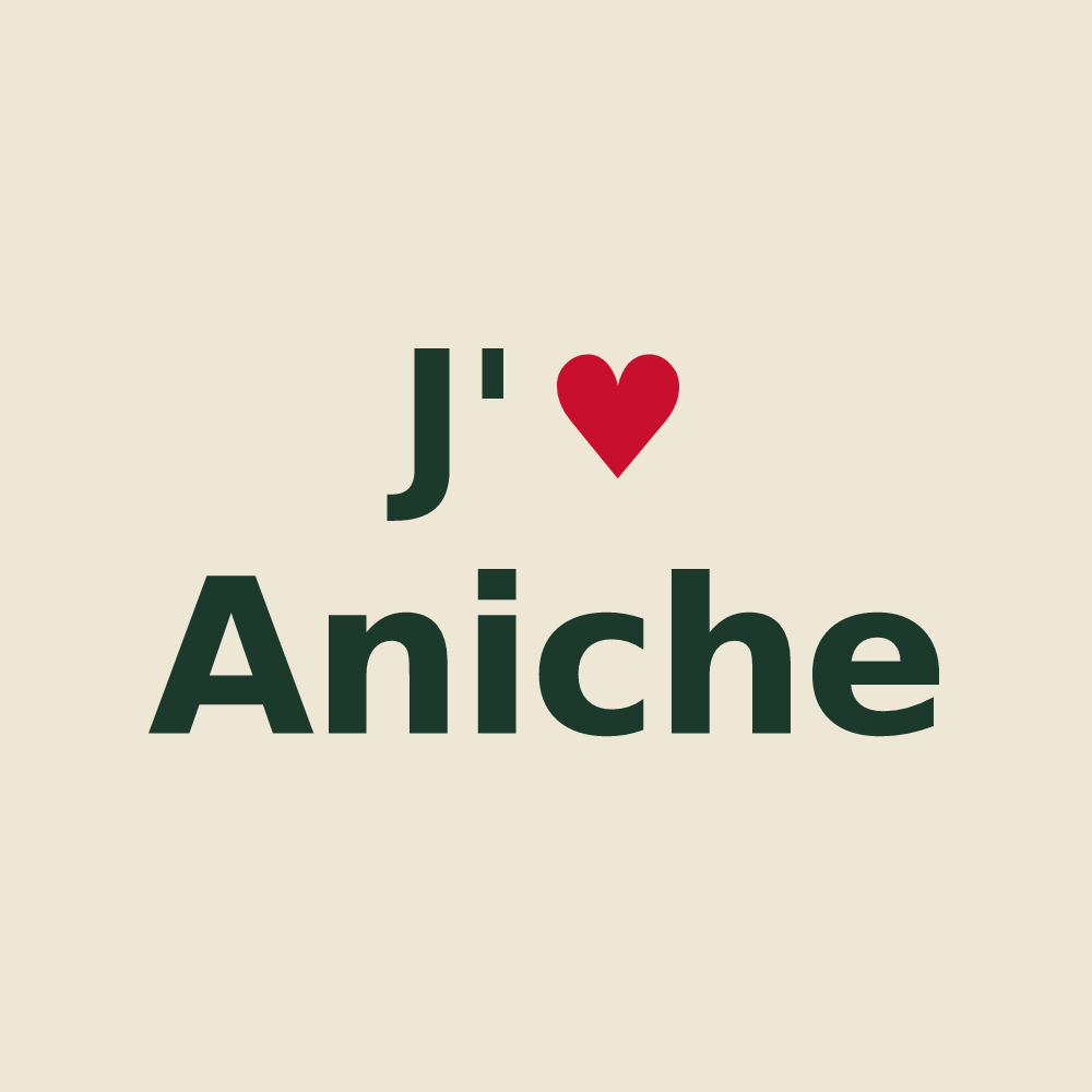 Tote bag personnalisé Aniche — design J'aime Aniche