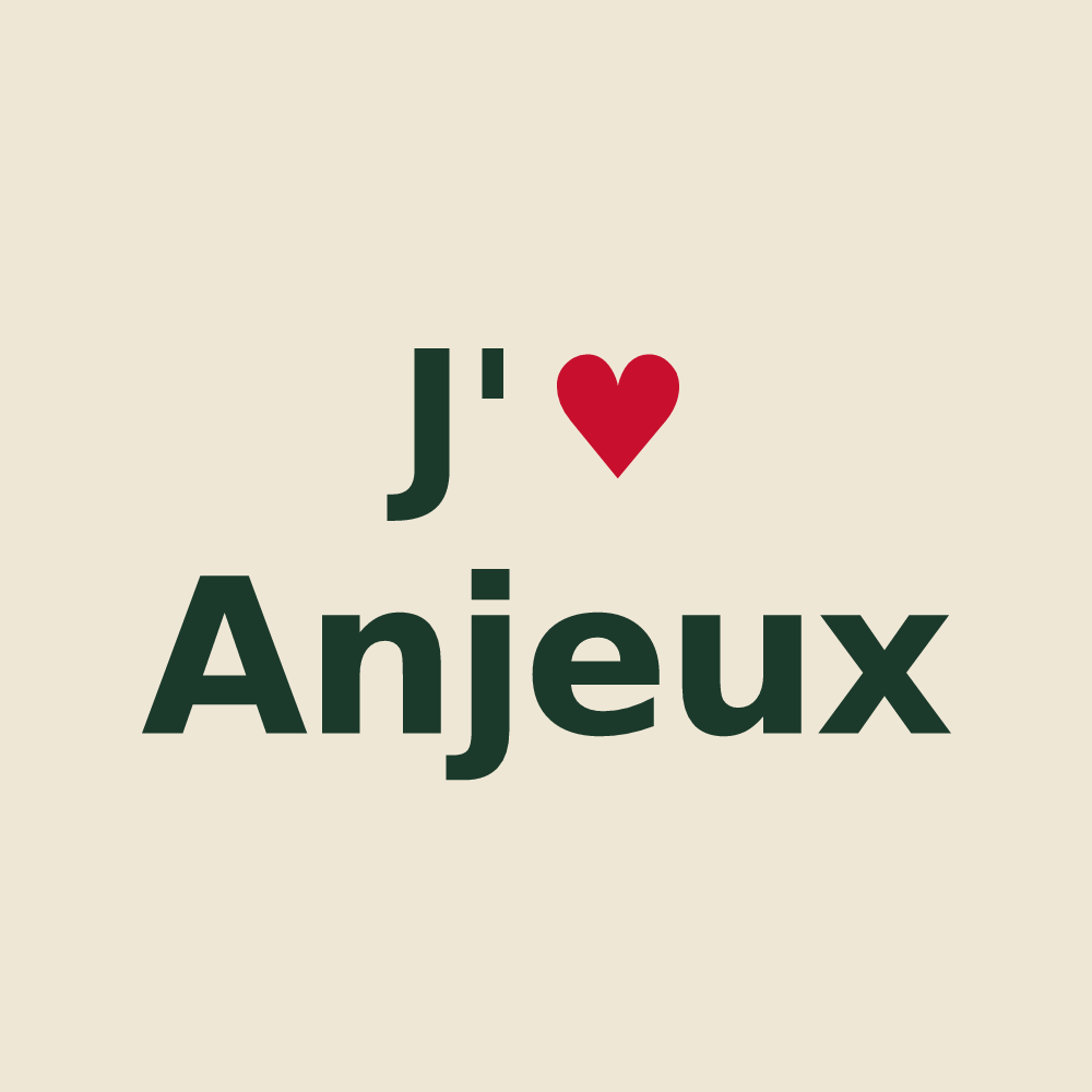 Tote bag personnalisé Anjeux — design J'aime Anjeux