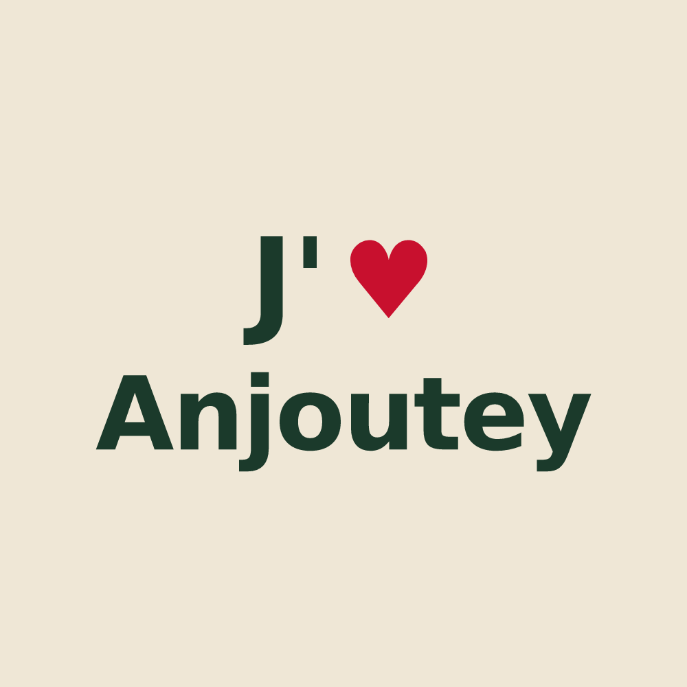 Tote bag personnalisé Anjoutey — design J'aime Anjoutey