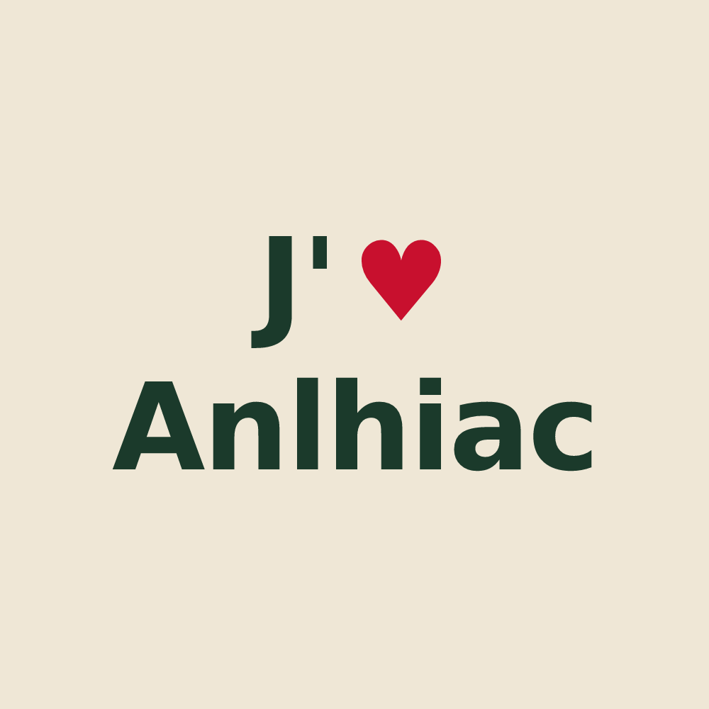Tote bag personnalisé Anlhiac — design J'aime Anlhiac