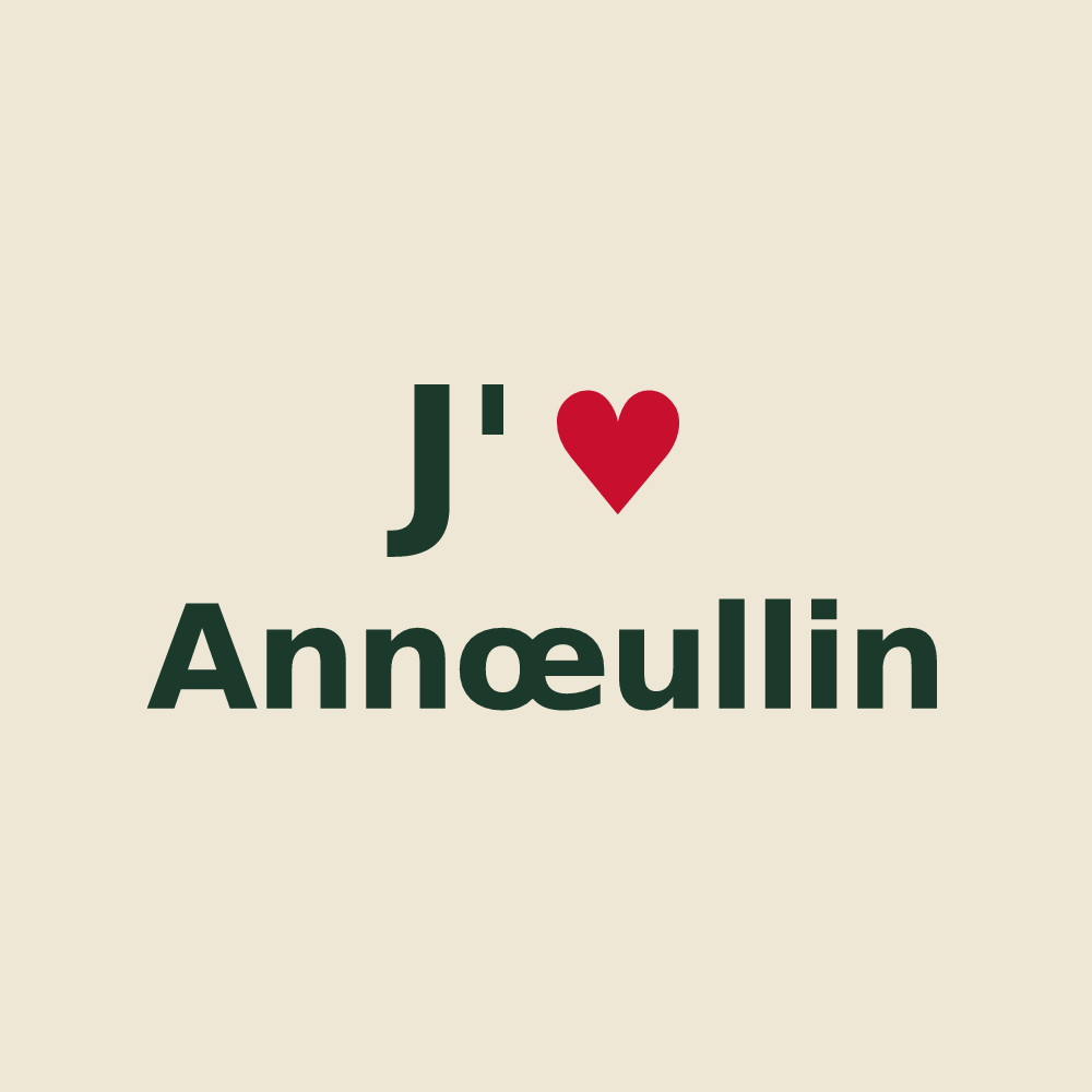 Tote bag personnalisé Annœullin — design J'aime Annœullin