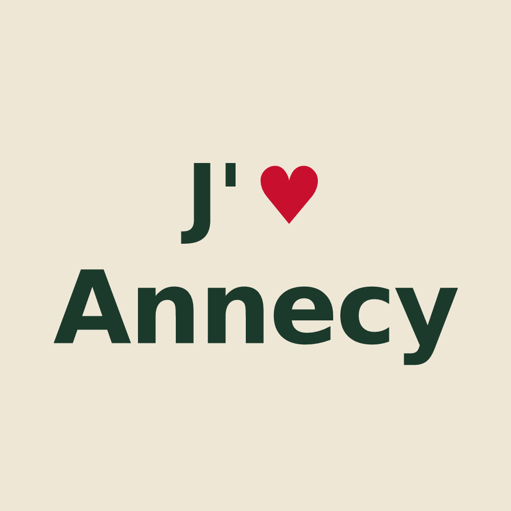 Tote bag personnalisé Annecy — design J'aime Annecy